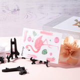10 Pieces Mini Easel Stands Plastic Plate Stand Holder Display Picture Easel Stand for Display Picture Frame (Black,4 Inch)
