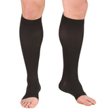 Leg Health Medical Compression Stockings for Men and Women,Open Toe, Black, Knee High, Open Toe | Compression Socks