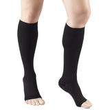 Leg Health Medical Compression Stockings for Men and Women,Open Toe, Black, Knee High, Open Toe | Compression Socks In Australia - Darrahopens