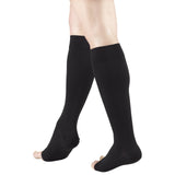 Leg Health Medical Compression Stockings for Men and Women,Open Toe, Black, Knee High, Open Toe | Compression Socks In Australia - Darrahopens