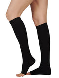 Leg Health Medical Compression Stockings for Men and Women,Open Toe, Black, Knee High, Open Toe | Compression Socks