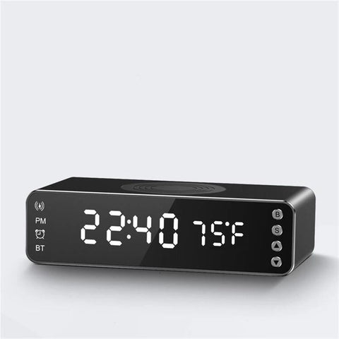Alarm Clock Clock Creative Electronic Clock Fast Charging Wireless Charging Bluetooth Speaker Alarm Clock for Bedroom