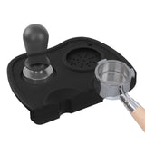 Espresso Tamper Mat,Silicone Gel Coffee Tamper Mat Black Anti-Slip,for Barista Tool Home Kitchen Office Shop,Waterproof