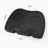 Espresso Tamper Mat,Silicone Gel Coffee Tamper Mat Black Anti-Slip,for Barista Tool Home Kitchen Office Shop,Waterproof