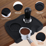 Espresso Tamper Mat,Silicone Gel Coffee Tamper Mat Black Anti-Slip,for Barista Tool Home Kitchen Office Shop,Waterproof