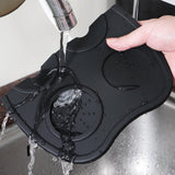 Espresso Tamper Mat,Silicone Gel Coffee Tamper Mat Black Anti-Slip,for Barista Tool Home Kitchen Office Shop,Waterproof
