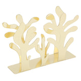 Napkin Holder, Seaweed Shape Paper Towel Holder Tabletop Ornament Napkin Dispenser for Coffee House Restaurant Decorative(gold)