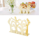 Napkin Holder, Seaweed Shape Paper Towel Holder Tabletop Ornament Napkin Dispenser for Coffee House Restaurant Decorative(gold)