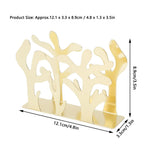 Napkin Holder, Seaweed Shape Paper Towel Holder Tabletop Ornament Napkin Dispenser for Coffee House Restaurant Decorative(gold)