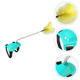 2 Sets Cat Plaything Teasing Foot of Pet Strap Tied Exerciser Buckle Wire Rod Interactive Interesting with Spring Entertainment