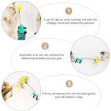 2 Sets Cat Plaything Teasing Foot of Pet Strap Tied Exerciser Buckle Wire Rod Interactive Interesting with Spring Entertainment