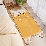 Outdoor Entrance,cat Cute Rug,Welcome mat,Animal Front Door mat,Wear-Resistant,Non-Slip, Lovely Foot pad(Yellow)