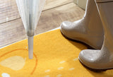 Outdoor Entrance,cat Cute Rug,Welcome mat,Animal Front Door mat,Wear-Resistant,Non-Slip, Lovely Foot pad(Yellow)