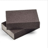 Scrubber 2Pcs Carborundum Sponge, Non- Scratch Emery Sponge Brush Kitchen Scrubber Pot Cleaner for Home Restaurant Hotel (Brown)