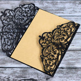 2Pcs Party Invitations, Halloween Cards Laser Cut Invitation Cards Black Hollow Invitations Kits Halloween Design Cards