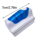 Blue Small Strong Double Sided Cleaning Fish Tank Brush For Aquarium Utensil Travel (Blue, small size)