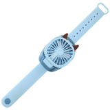 2 pcs Upgrade version USB Rechargeable Fan With Comfortable Wrist Strap Portable Mini Fan Watch Built in colorful LED