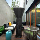 Standup Outdoor Round Heater Covers with Zipper, Oxford Fabric Waterproof Snowproof Windproof, Patio Heater Cover