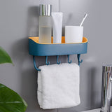 Bathroom Shelves Plastic Floating Shelves Wall Mounted Storage Shelves for Kitchen, Bathroom Self Adhesive Wall Mounted