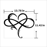 Infinity Heart Metal Wall Decor Art Eternal Love Infinite Heart wall decor Unique Infinity Heart Wall Decor Love Sign Plaque