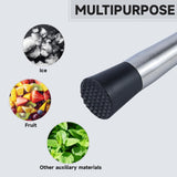 Stainless Steel Cocktail Muddler and Mixing Spoon Home Bar Tool Set - Create Delicious Mojitos and Other Fruit