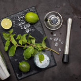 Stainless Steel Cocktail Muddler and Mixing Spoon Home Bar Tool Set - Create Delicious Mojitos and Other Fruit
