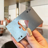 Bottle Opener- Bottle Opener Credit Card Size Pocker Cap Opener Portable Stainless Steel Can Opener ( Silver)