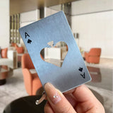 Bottle Opener- Bottle Opener Credit Card Size Pocker Cap Opener Portable Stainless Steel Can Opener ( Silver)