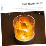 Global Natural Himalayan Salt Fire Warm Color Lamp w/Rough Salt Chunks Includes Dimmer Switch Light Bulb Cord Unique Gift Idea