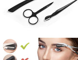 Eyebrow Razor, 12 pcs Eyebrow Trimmer, Eyebrow Grooming Set for Women and Men, Including Comb Tweezers, Scissors