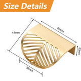 2pcs European Brushed Gold Cabinet Pulls, Hollow Leaf Shaped Cabinet Pulls Drawer Finger 1-1/4"(32mm) Hole Centers