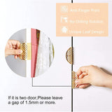 2pcs European Brushed Gold Cabinet Pulls, Hollow Leaf Shaped Cabinet Pulls Drawer Finger 1-1/4"(32mm) Hole Centers