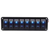 Rocker Switch Panel 8 Gang Aluminum Waterproof Toggle Switch Panel, On-Off Car Boat Switch, Pre-Wired Switch Panel In Australia - Darrahopens