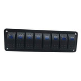 Rocker Switch Panel 8 Gang Aluminum Waterproof Toggle Switch Panel, On-Off Car Boat Switch, Pre-Wired Switch Panel In Australia - Darrahopens
