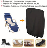 Zero Gravity Folding Chair Cover Outdoor Waterproof Dustproof Lawn Patio Furniture Covers All Weather Resistant