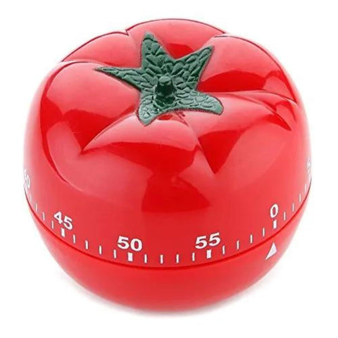 Kitchen Craft Mechanical Wind Up 60 Minutes Timer 360 Degree Rotating Tomato Shape Kitchen Cooking Timer Red