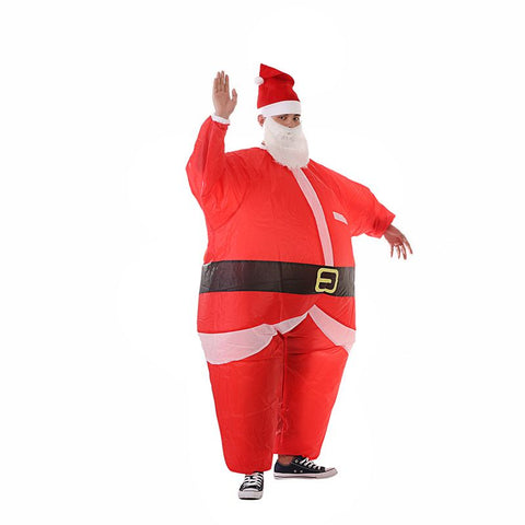 Inflatable Christmas Santa Claus Suit, Funny Blow Up Christmas Costumes Suit, Unisex Adult Fancy Cosplay Party Costume