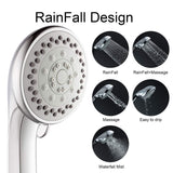 3pcs Handheld Shower Head Kit - High Pressure, Removable Hand Held Showerhead With Hose & Mount And Adjustable Rainfall Spray