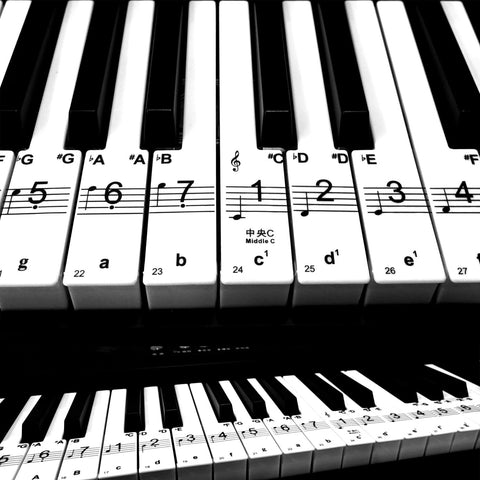 Piano Keyboard Stickers Static-Electricity Piano Stickers Perfect for Kids Learning Piano, Transparent and Removable