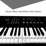 Piano Keyboard Stickers Static-Electricity Piano Stickers Perfect for Kids Learning Piano, Transparent and Removable