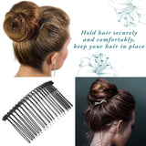 5 Pieces Hair Combs for Women Accessories Metal Bridal Hair Comb 20 Teeth Wedding Veil Comb Decorative for Women Fine Hair(Black) In Australia - Darrahopens