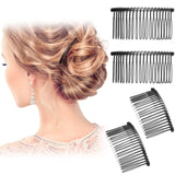 5 Pieces Hair Combs for Women Accessories Metal Bridal Hair Comb 20 Teeth Wedding Veil Comb Decorative for Women Fine Hair(Black) In Australia - Darrahopens