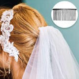 5 Pieces Hair Combs for Women Accessories Metal Bridal Hair Comb 20 Teeth Wedding Veil Comb Decorative for Women Fine Hair(Black)