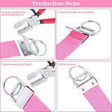 60pcs Key Fob Hardware with 1Pcs Key Fob Pliers, Glass Running Pliers Tools with Curved Jaws, Studio Running Pliers