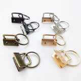 60pcs Key Fob Hardware with 1Pcs Key Fob Pliers, Glass Running Pliers Tools with Curved Jaws, Studio Running Pliers