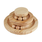 Cat Ball Track Toy,Kitty Toys Roller,2-Level Ball Tower with 6 Removable Balls,Interactive Cat Toy, DIY Circle Fun Toy