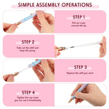 2 PCS Fine Point Pin Pen Tool for Craft Adhesive Vinyl, Mermaid Rainbow Retractable Air Release Pen for Easy Craft Paper Project