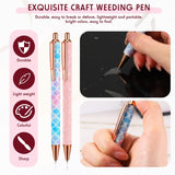 2 PCS Fine Point Pin Pen Tool for Craft Adhesive Vinyl, Mermaid Rainbow Retractable Air Release Pen for Easy Craft Paper Project