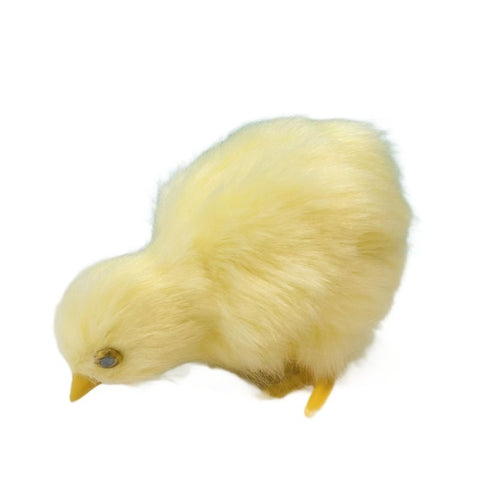 4 Pcs Realistic Plush Little Chick Figurine Lifelike Furry Animal Toy Simulated Chicken Sound Photography Props Easter Chicks