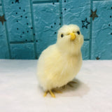 4 Pcs Realistic Plush Little Chick Figurine Lifelike Furry Animal Toy Simulated Chicken Sound Photography Props Easter Chicks